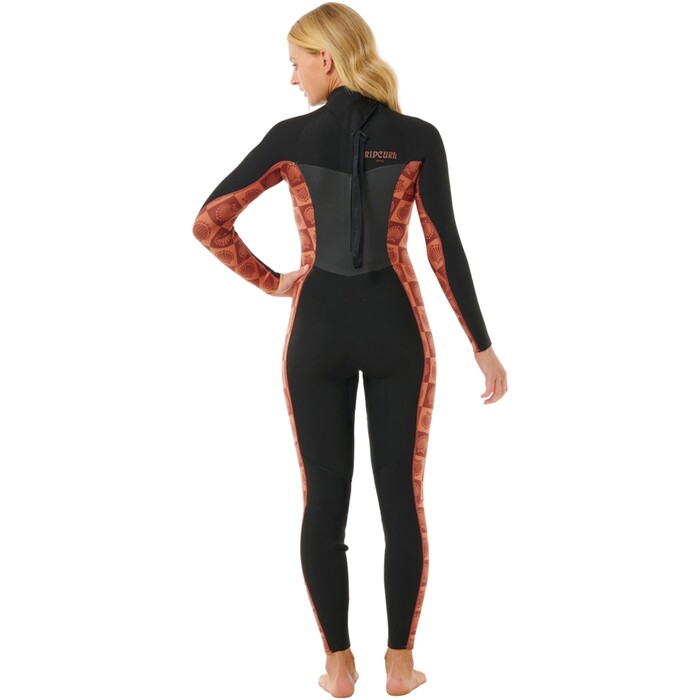 2024 Rip Curl Womens Dawn Patrol 5/3mm Back Zip Wetsuit 15QWFS - Rust